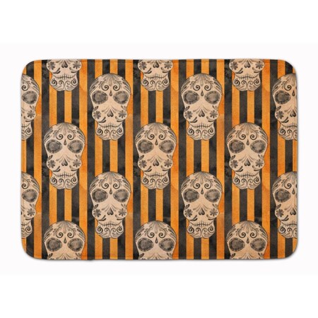 Carolines Treasures Watecolor Halloween Day of the Dead Head Machine Washable Memory Foam Mat BB7527RUG